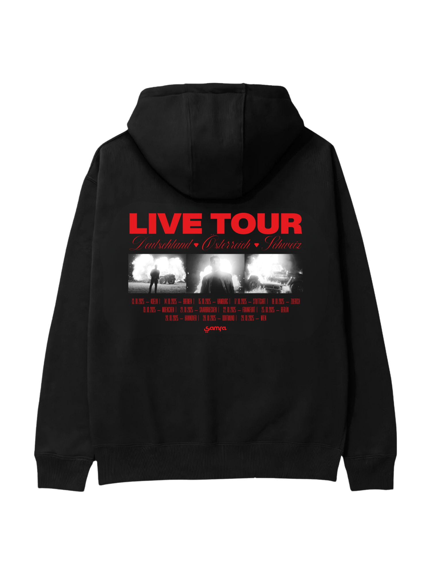 Face Hoodie Schwarz